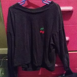 Crop long sleeve shirt